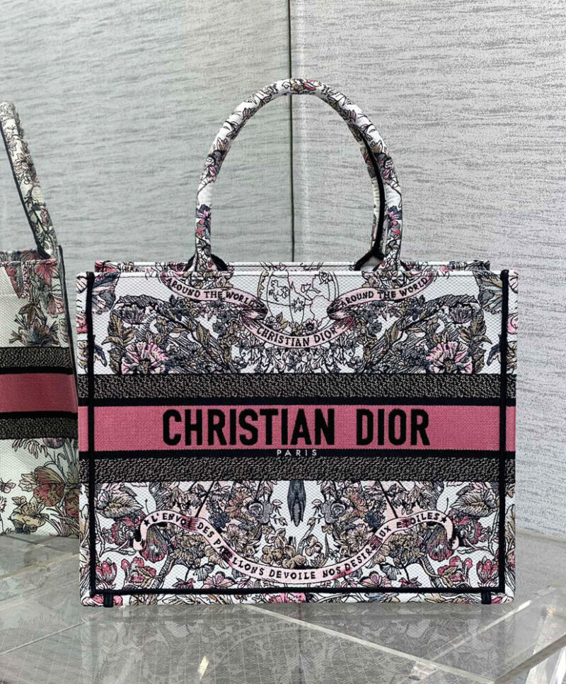 Christian Dior Medium Dior Book Tote Pink